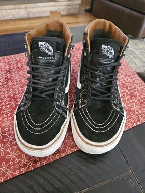 Vans Kids Black and Brown High-Top Sneakers